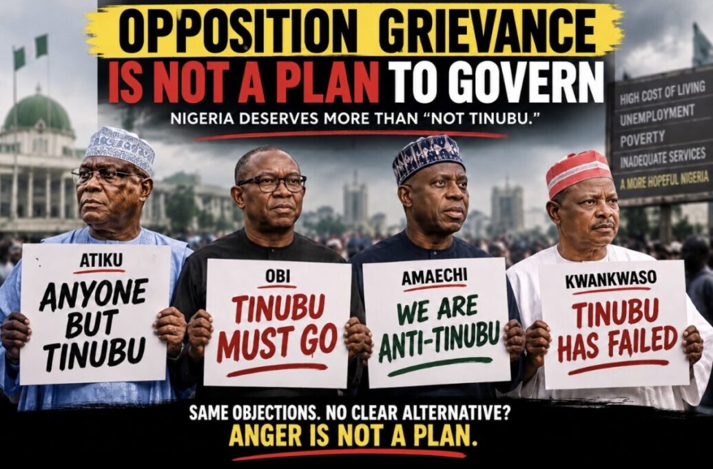 “Anyone But Tinubu” Is Not a Plan for Governing Nigeria: Why the Opposition Could Lose Badly in 2027