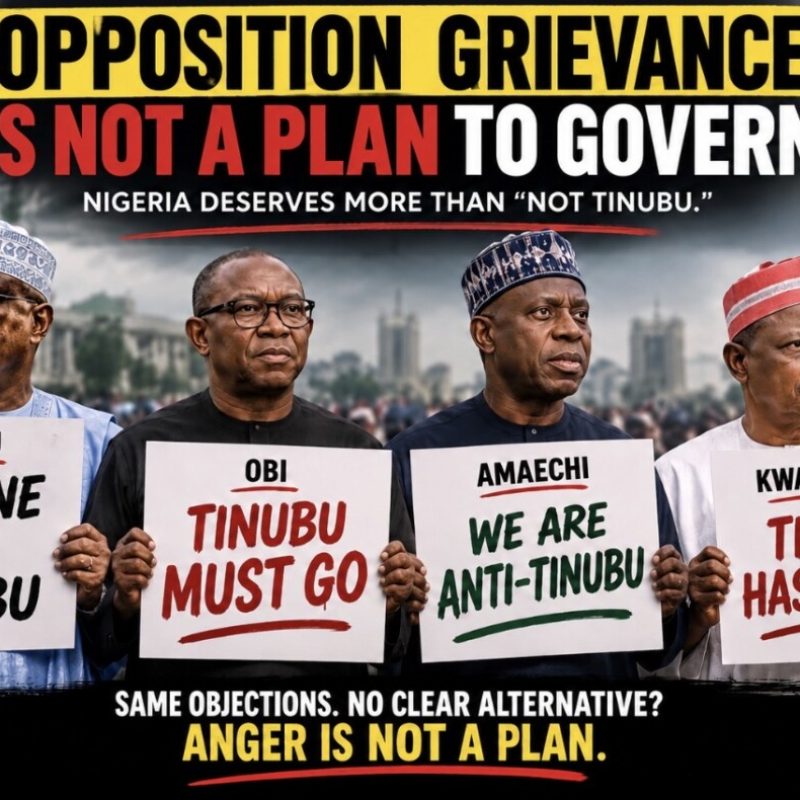 “Anyone But Tinubu” Is Not a Plan for Governing Nigeria: Why the Opposition Could Lose Badly in 2027